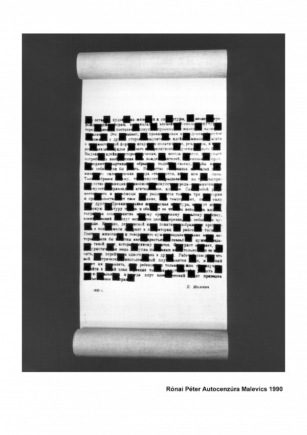 Peter Rónai - Sekf-cenzorship Malevics 